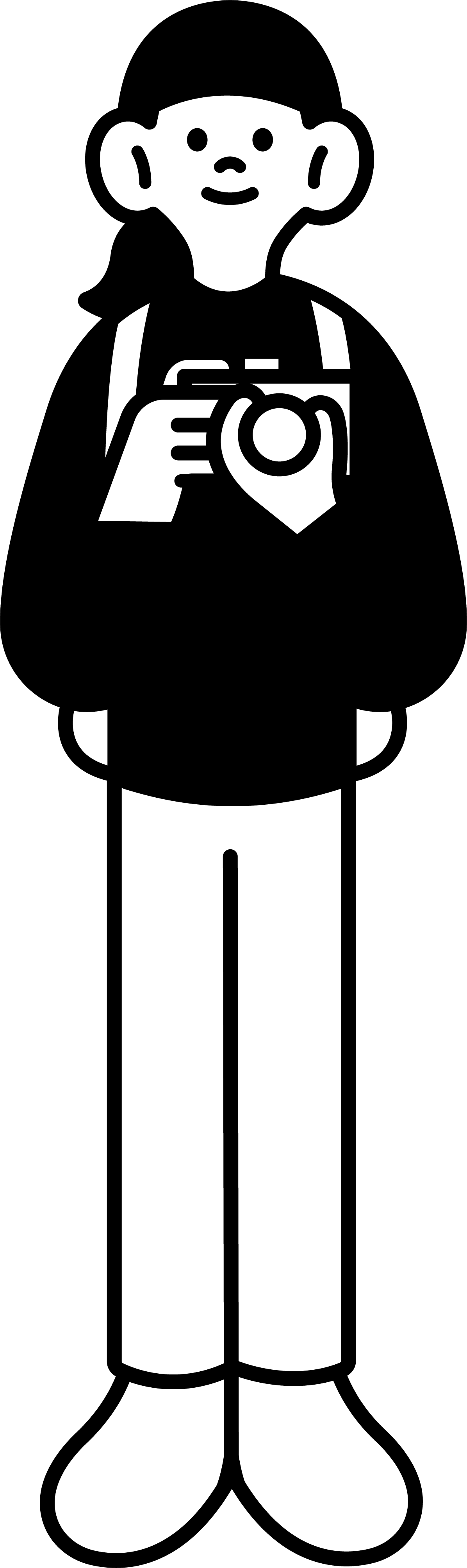 カメラを持つ撮影者のイラスト