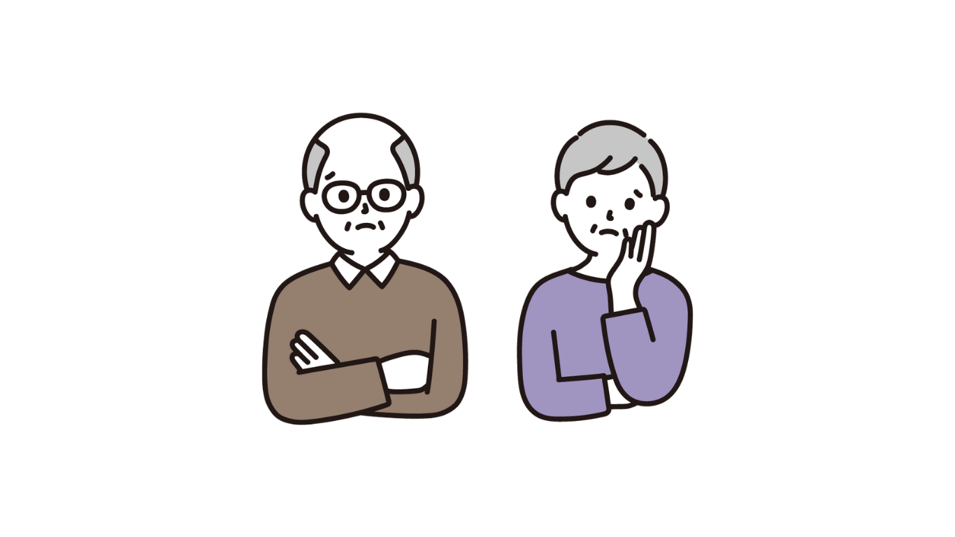 テレビの内容を追う人のイラスト